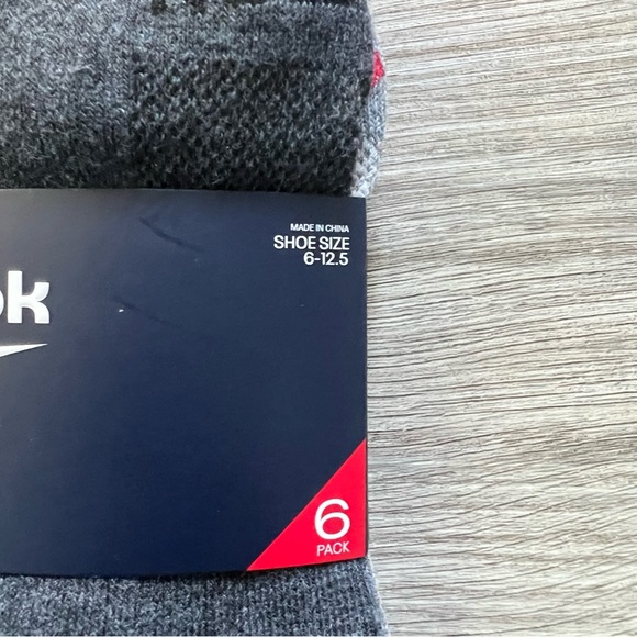 6 Pair Reebok Men Sport-style Low Cut Socks Multicolor Large Sock 10-13 - Picture 4 of 5